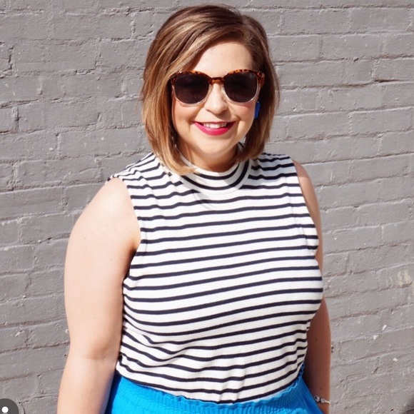 J.Crew Factory Sleeveless Striped Top - Picture 1 of 10